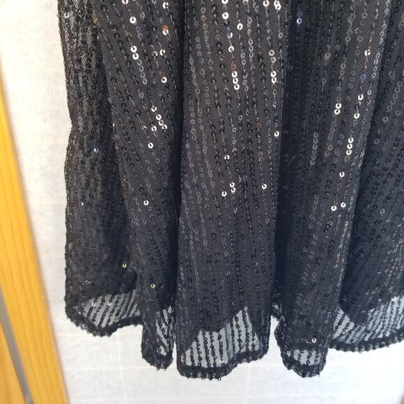 Black Sequin Tank Top Racerback Size Medium New Year's Eve; Holiday Party - Picture 7 of 8
